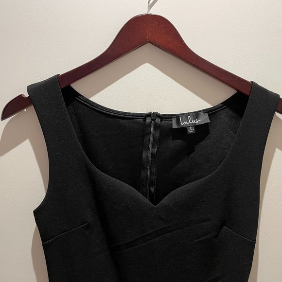 Lulu's Sweetheart Little Black Dress, Small - Picture 2 of 3